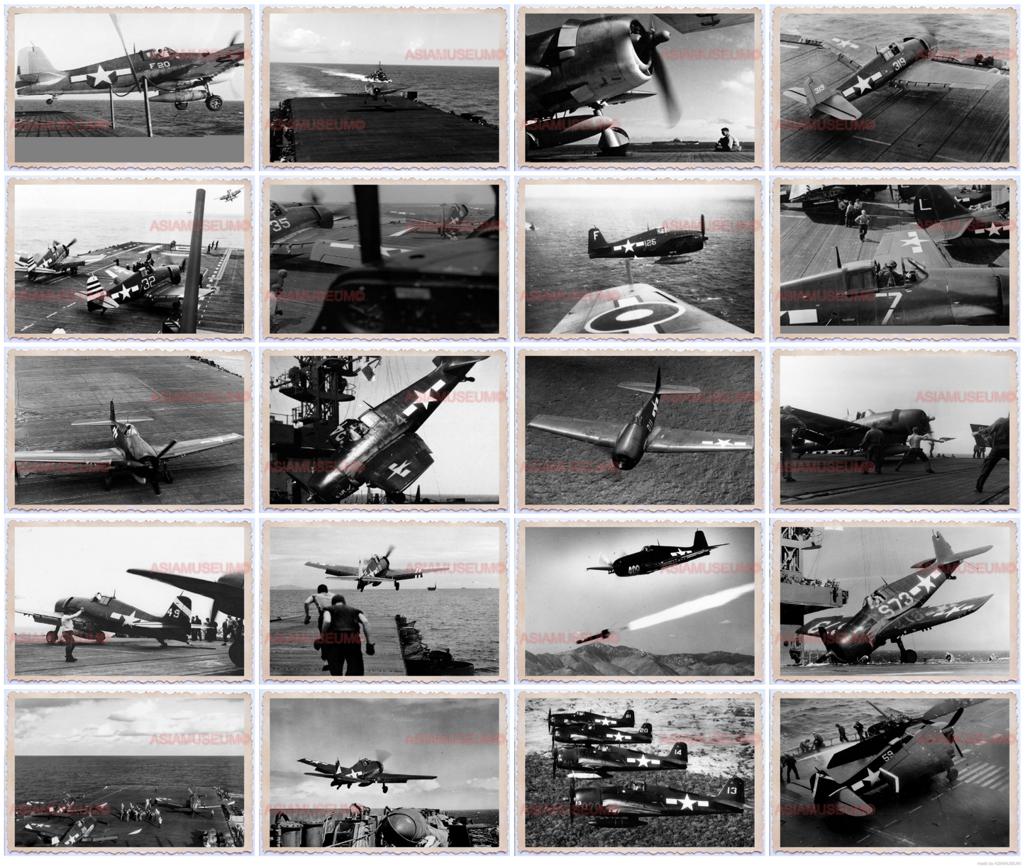 LOT 255pcs WW2 AMERICA Grumman Hellcat Aircraft Carrier NAVY Warship Old Photo