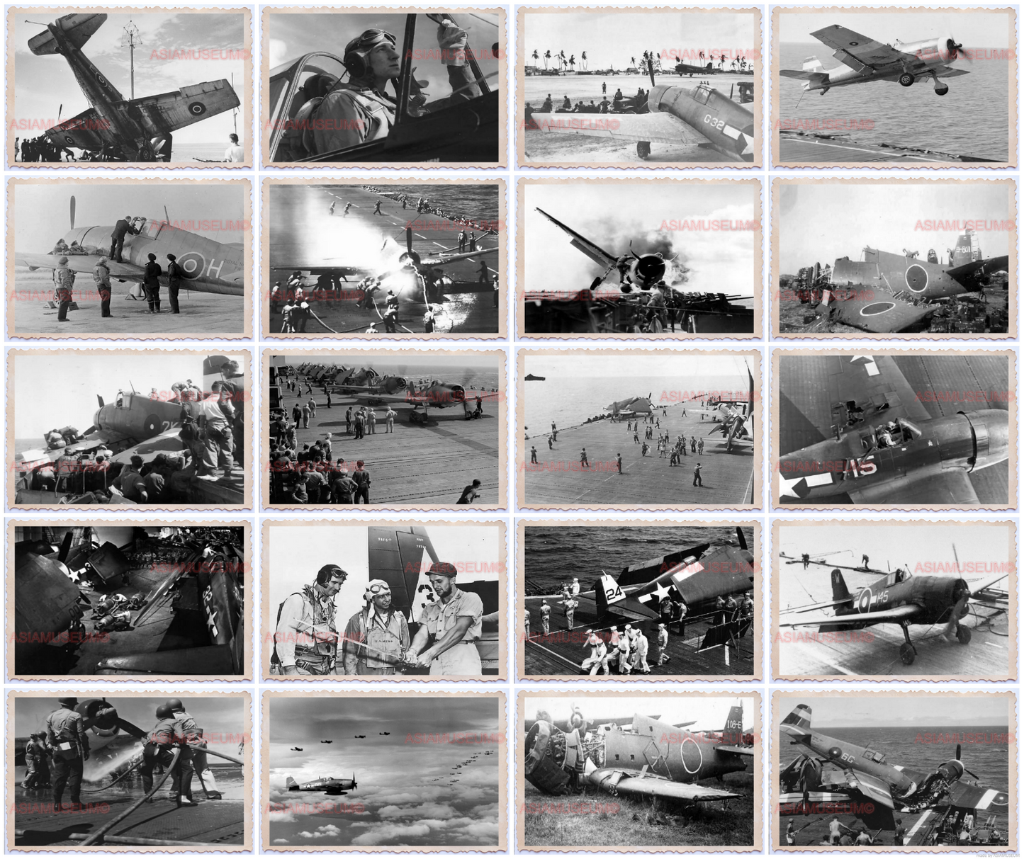 LOT 255pcs WW2 AMERICA Grumman Hellcat Aircraft Carrier NAVY Warship Old Photo