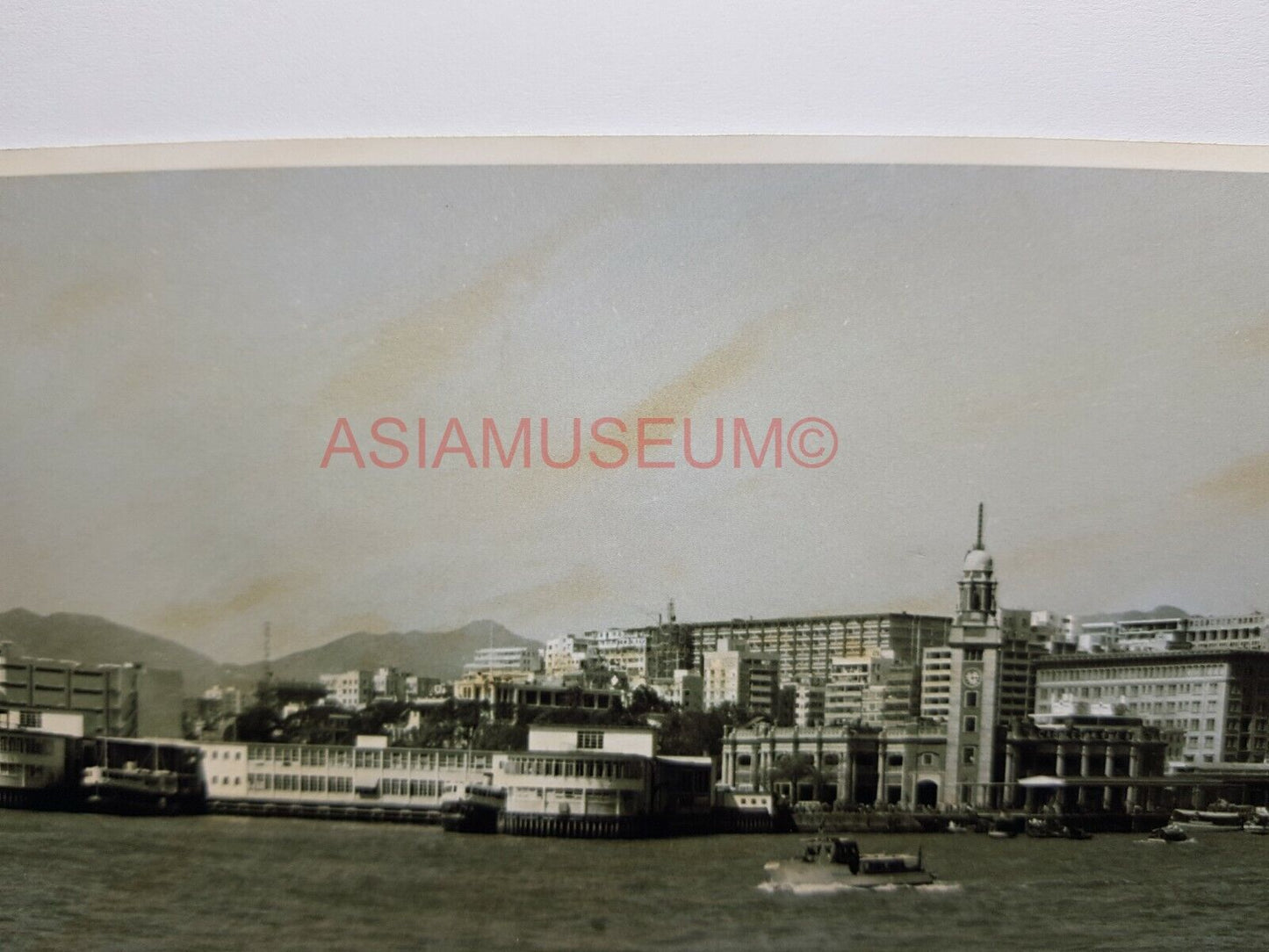 Hong Kong Panoramic Kowloon Ferry Terminal Clock Tower Photo Postcard RPPC #2609