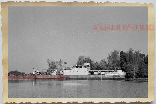 50s Vietnam War Saigon Ho Chi Minh Floating Restaurant Ferry Vintage Photo 713