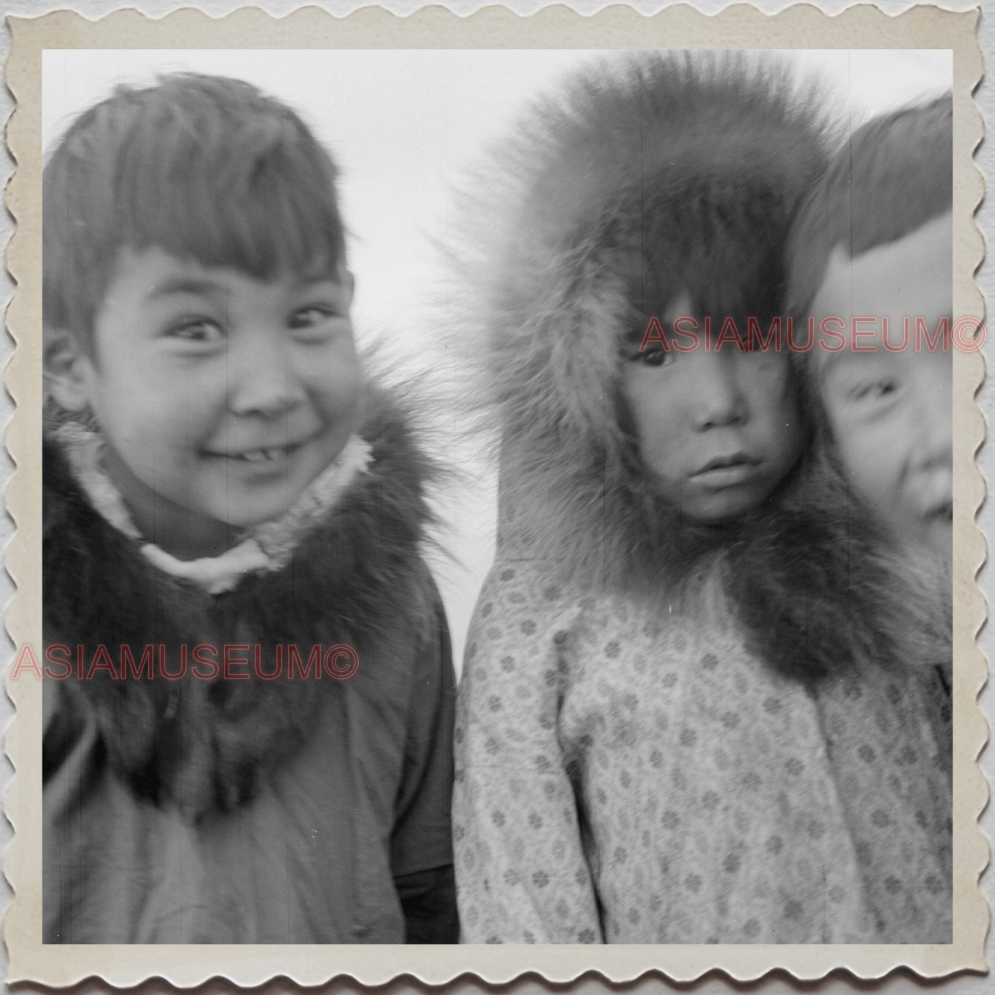 50s UTQIAGVIK NORTH SLOPE BARROW ARCTIC ALASKA BOY PORTRAIT OLD USA Photo 7620