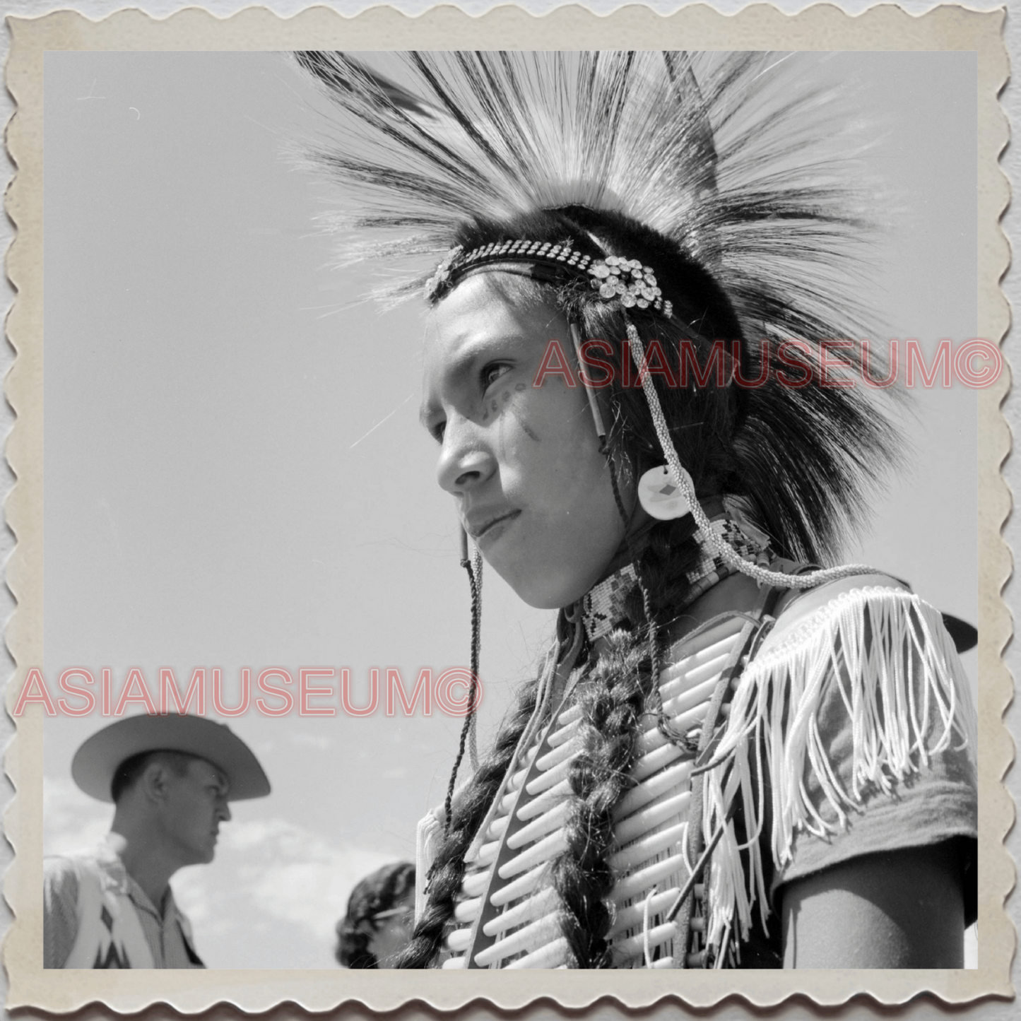 50s CROW TRIBE BIG HORN COUNTY MONTANA AGENCY HORSE BOY  VINTAGE USA Photo 9382