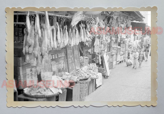 DRIED FISH SEAFOOD STREET MARKET SCENE WOMEN VINTAGE HONG KONG Photo 23359 香港旧照片