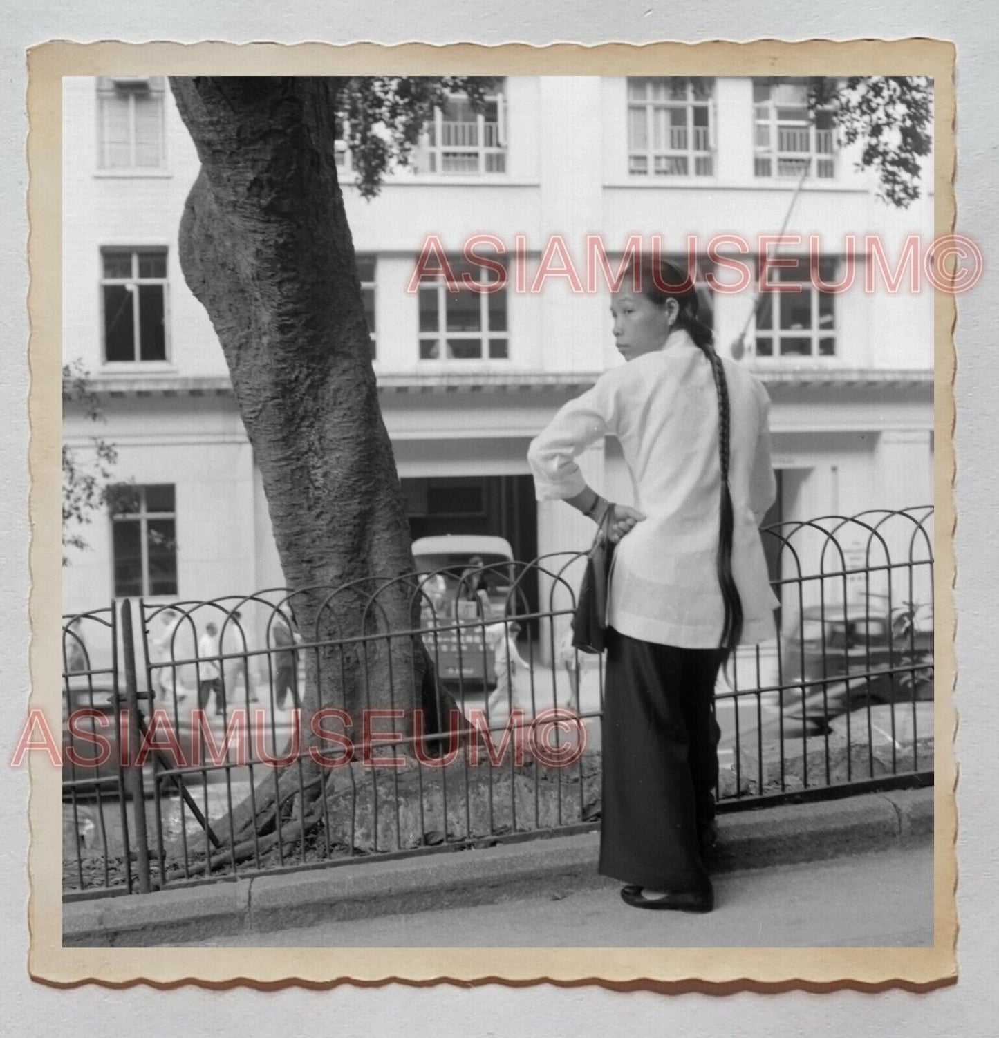 Women Lady Housemaid Worker Long Hair Old Vintage Hong Kong Photo 香港旧照片 27315