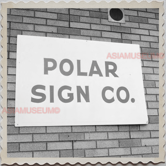 50s FAIRBANKS NORTH STAR BOROUGH ALASKA POLAR SIGN SHOP VINTAGE USA Photo 7952