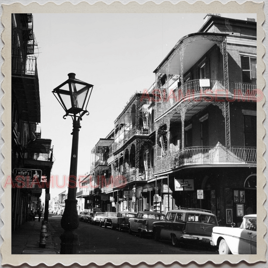 50s NEW ORLEANS LOUISIANA CITY MISSISSIPPI FRENCH QUARTER CAR OLD USA Photo 9912