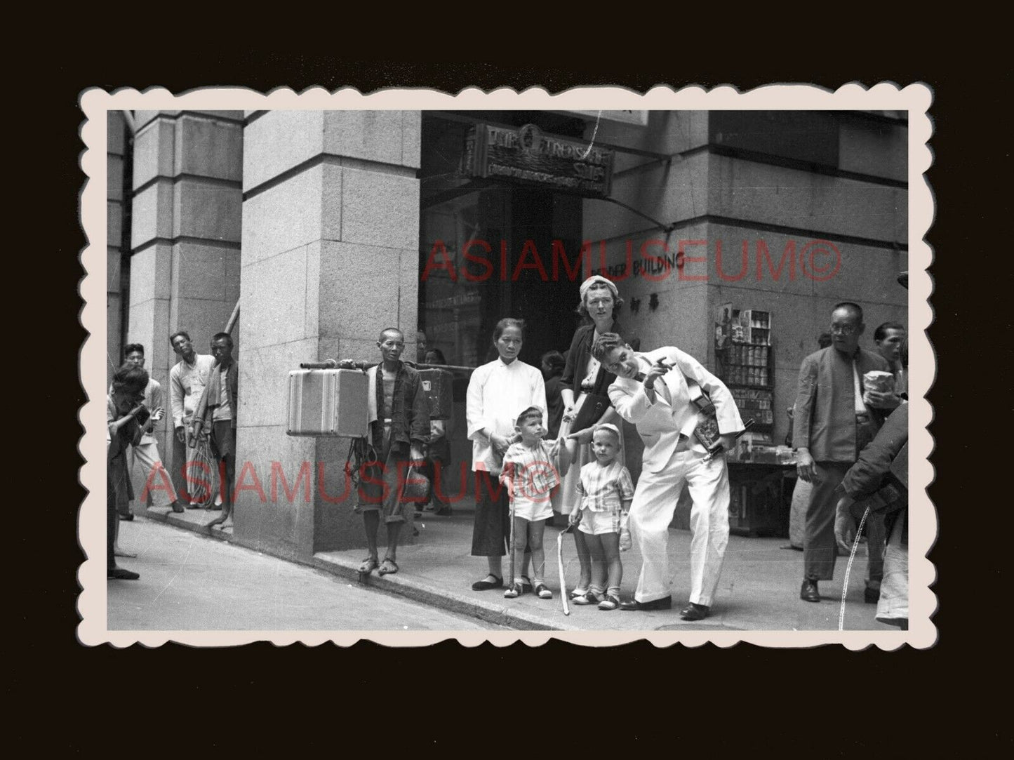 40's Bank Building Chater Road Pedder Street Vintage Hong Kong Photo 香港旧照片 #2213