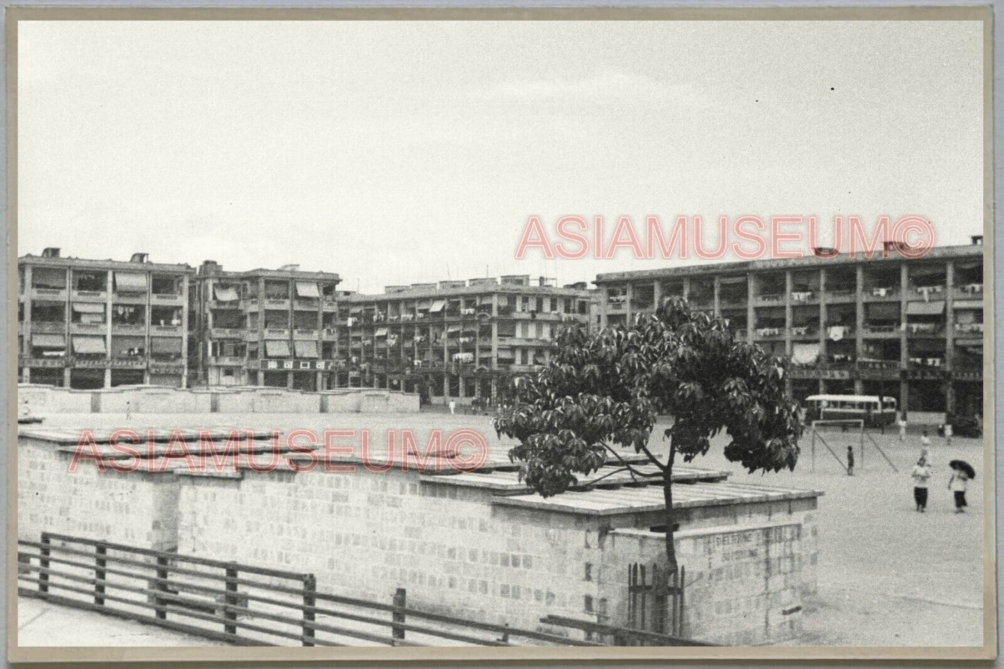 40s Housing Apartment Women Building Hong Kong Vintage Photo Postcard RPPC #409