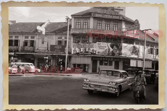 50s THAILAND BANGKOK CINEMA MOVIE THEATER SHOP VESPA BIKE AD Vintage Photo 36965