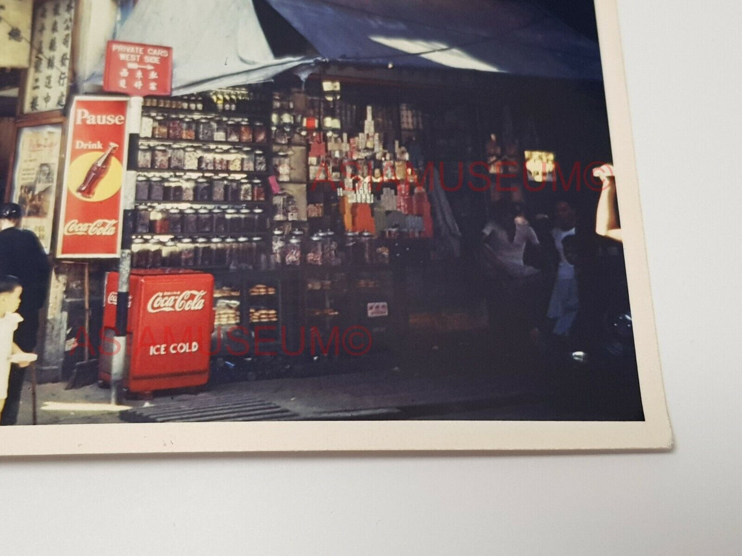 50s Douglas Street Central Scene Ads Sign Shop Hong Kong Photo Postcard RPPC