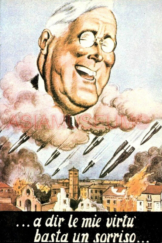 1943 WW2 USA AMERICA PRESIDENT ROOSEVELT BRITAIN BOMB BERLIN PROPAGANDA Postcard