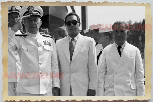 50s Vietnam War Indochina Bao Dai Emperor General B&W Vintage Photograph #500