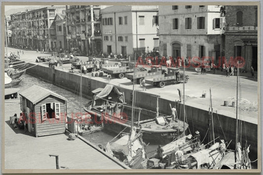 1940's Truck Pier Harbor Boat Hong Kong Vintage Photo Postcard RPPC 525 香港舊照片明信片