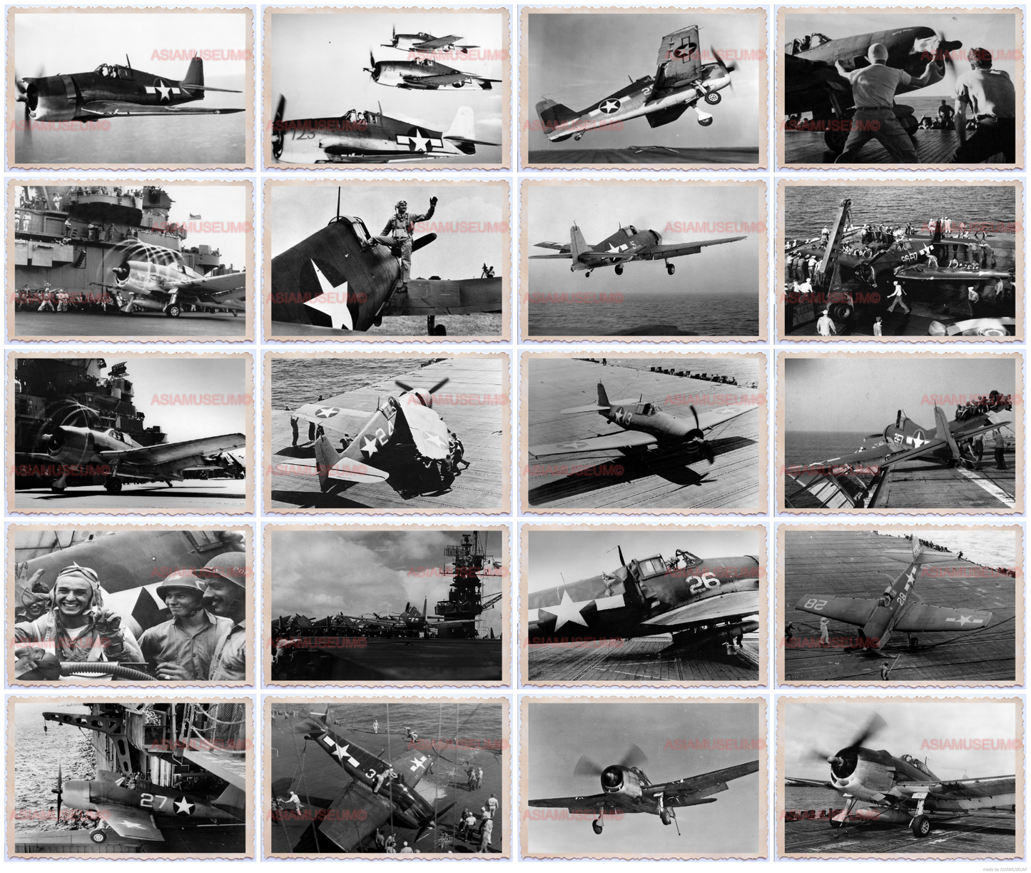 LOT 255pcs WW2 AMERICA Grumman Hellcat Aircraft Carrier NAVY Warship Old Photo