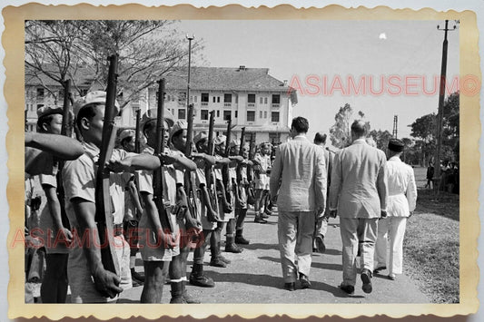 50s Indochina Vietnam Saigon Ho Chi Minh French Building Army Vintage Photo #582