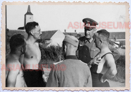 WWii D-DAY NORMANDY EUROPE ARMY Soldier Gay Topless Man Wehrmacht Photo B067