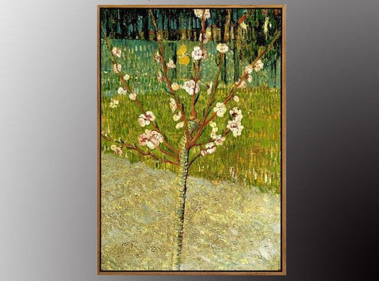 VAN GOGH Almond Tree in Blossom Oil Painting Print 50 x 70cm WITH Gold FRAMED