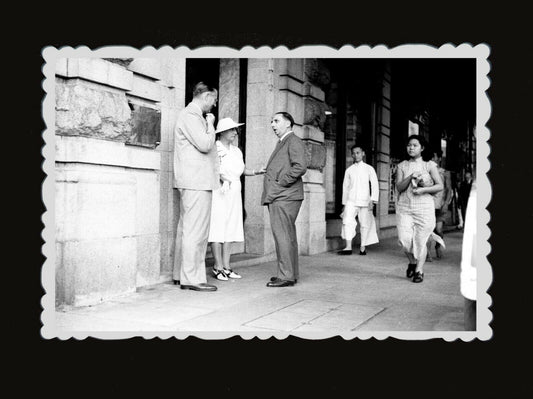 50s Bank Building British Women Oriental American Vintage Hong Kong Photo #623