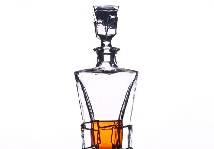 15lb Authentic Set Crystal Decanter 6 Glass Bottle Whisky Wine Stopper cognac #6