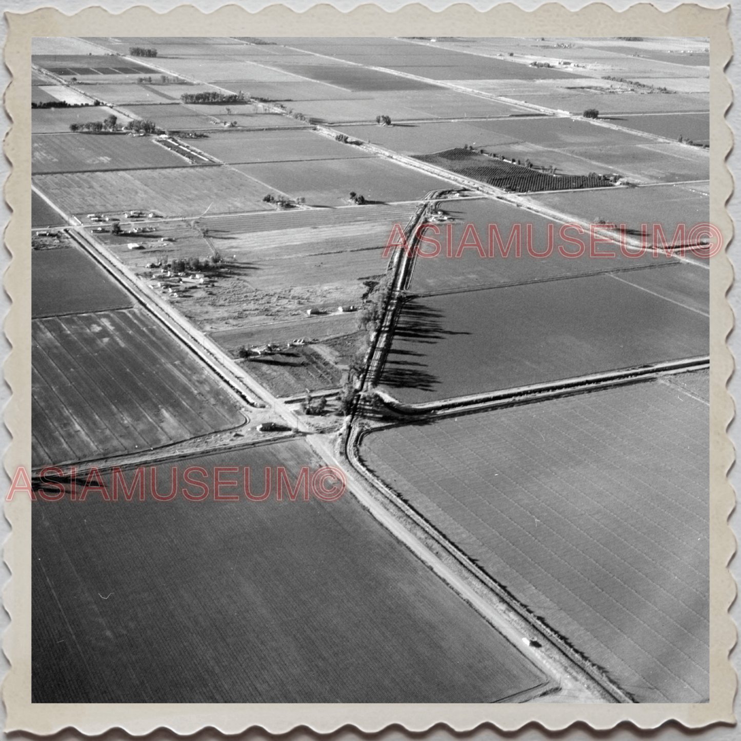 50s SAN FRANSCISCO SOUTHERN CALIFORNIA AERIAL VIEW FARM  VINTAGE USA Photo 12332