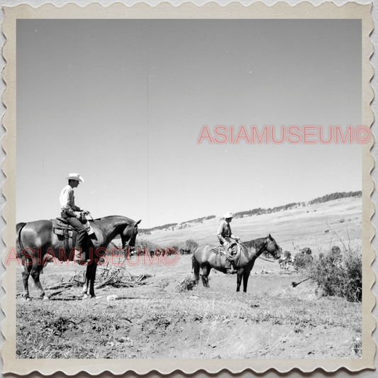 40s AUGUSTA KRONE RANCH COWBOY HORSEBACK MAN VINTAGE OLD USA AMERICA Photo S9027