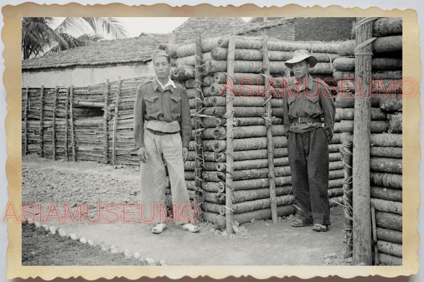 40s WW2 Vietnam FRANCE MILITARY BASE TUNNEL BUILD FORTRESS Vintage Photo 27942