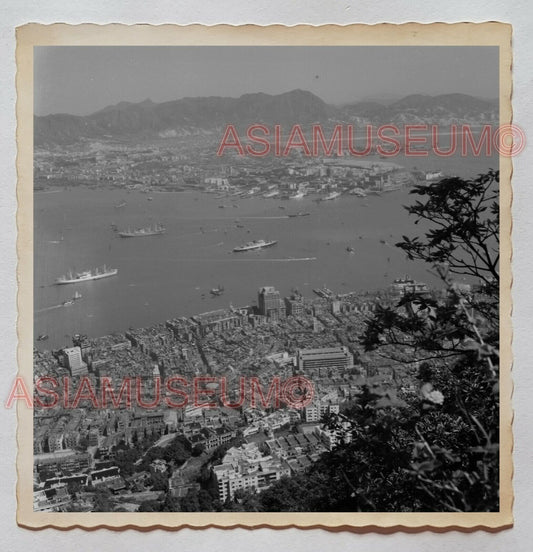 40's Victoria Harbor The Peak Kowloon View Vintage Hong Kong Photo 香港旧照片 27431