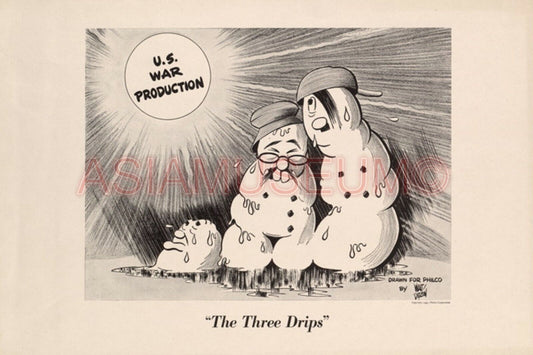 1942 WWii CAMIC CARTOON FUNNY CARICATURE JAPAN TOJO SNOWMAN PROPAGANDA Postcard