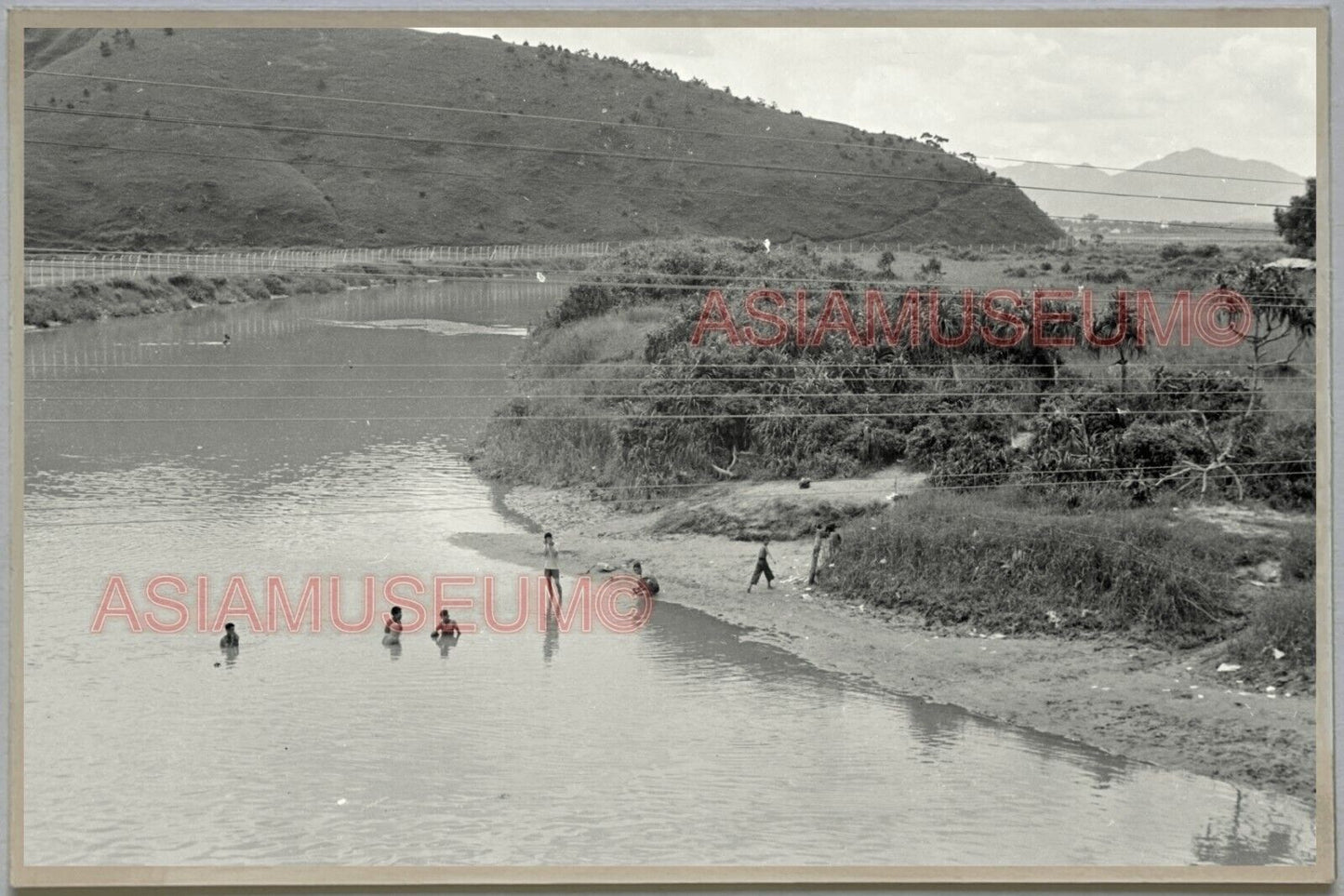 1940's Sham Chun River China HONG KONG VINTAGE PHOTO POSTCARD RPPC 553 香港舊照片明信片