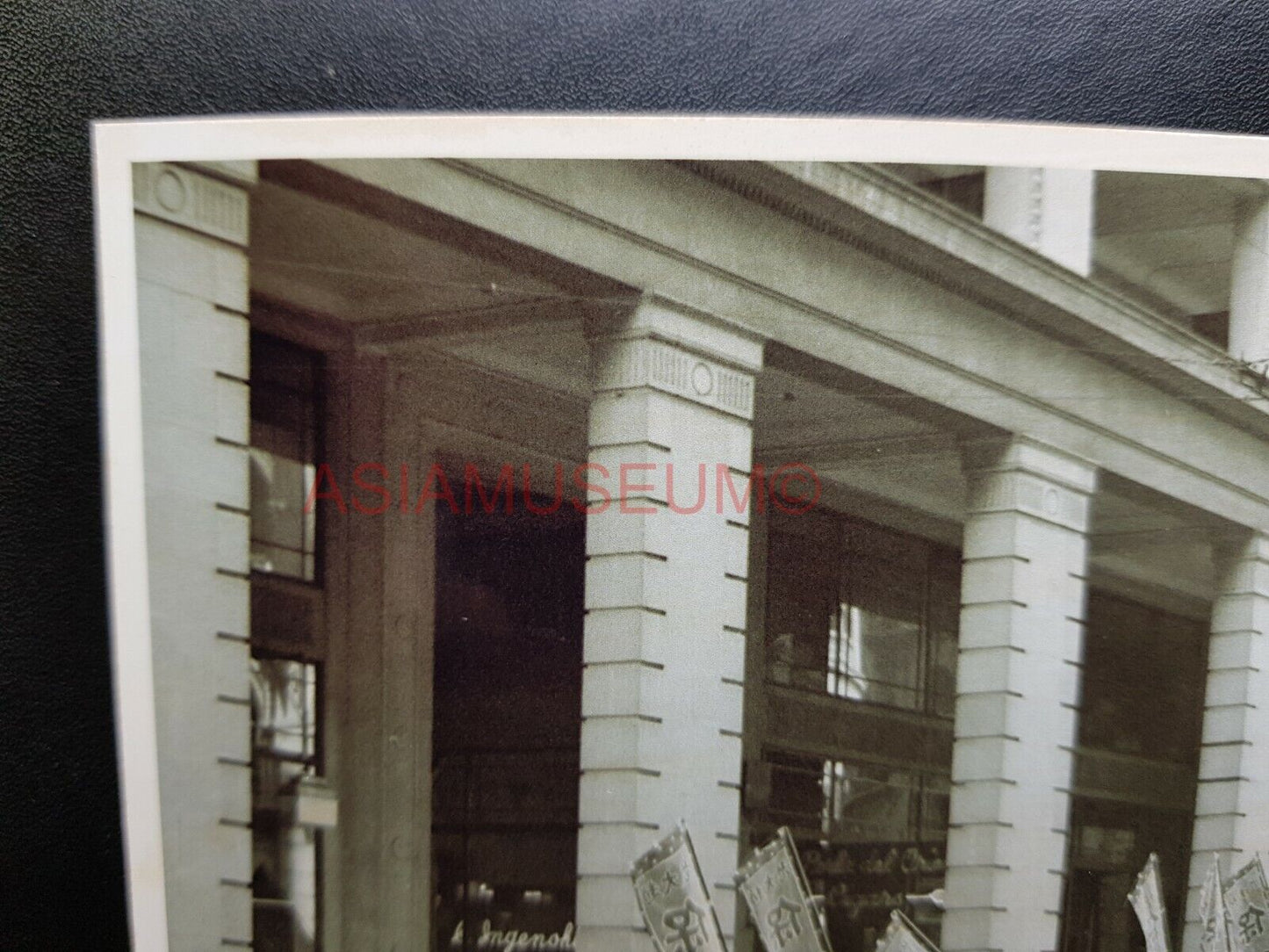 Gloucester Building Central Bus Des Voeux Street Hong Kong Photo Postcard RPPC