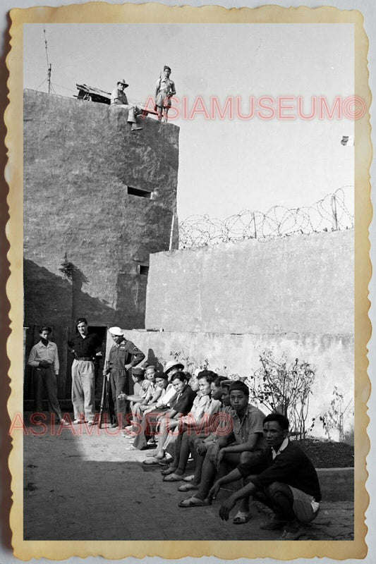 40s Vietnam War SAIGON FORTRESS BORDER CONTROL VIET CONG ARMY Vintage Photo 1449