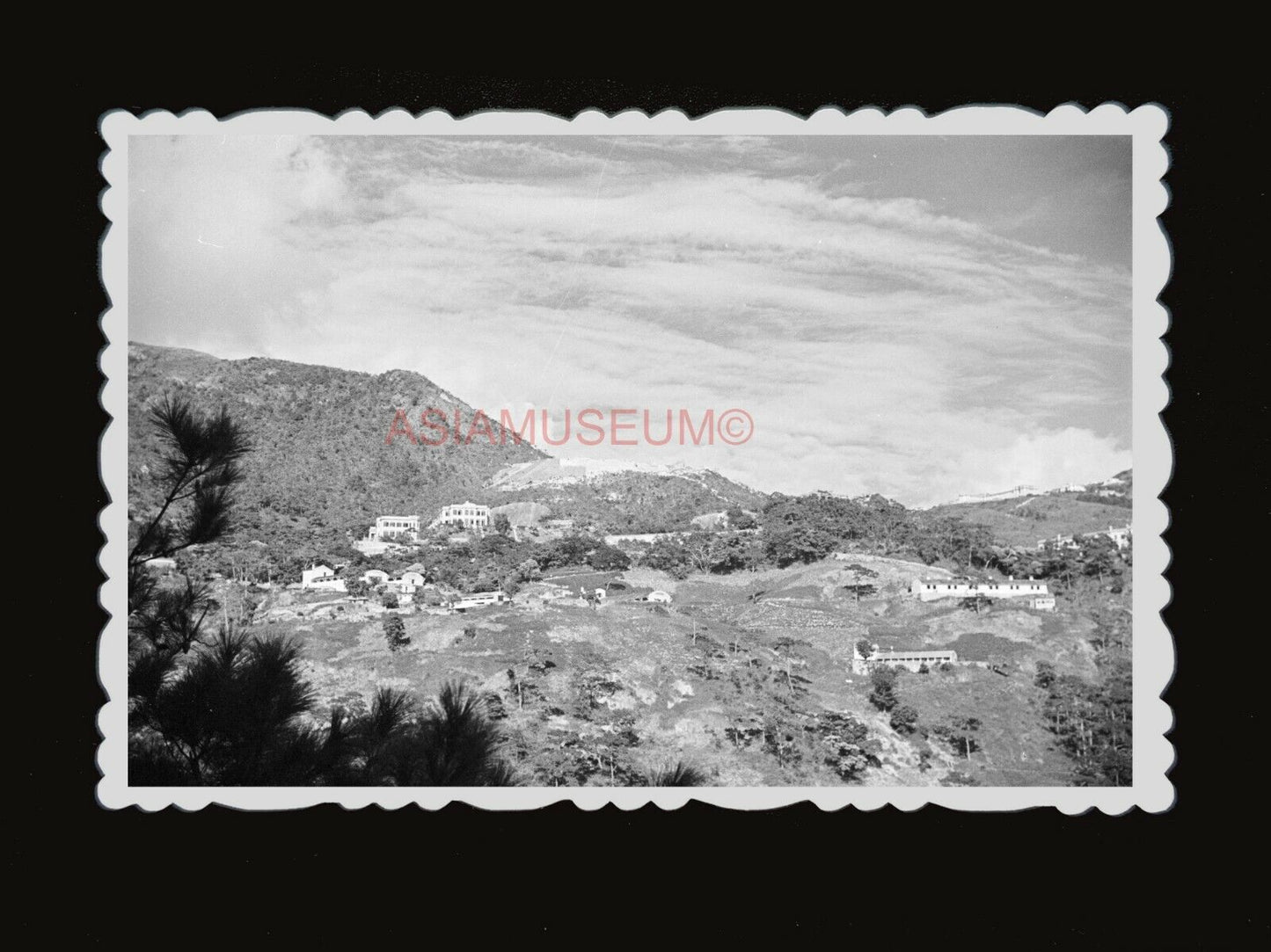 1940s MOUNTAIN THE PEAK HILL VIEW CITY HOUSE B&W Vintage Hong Kong Photo #1089