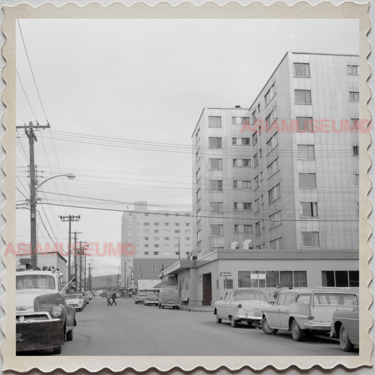 50s FAIRBANKS NORTH STAR BOROUGH ALASKA STREET SCENE CAR  VINTAGE USA Photo 7693