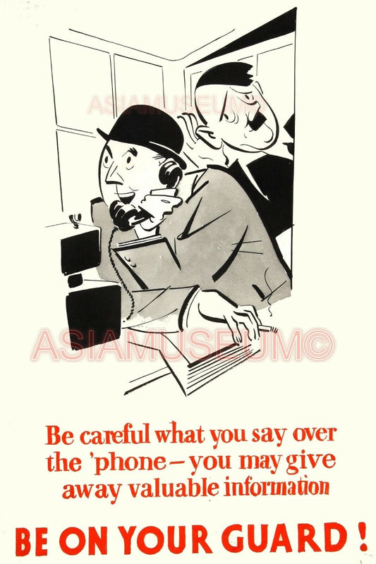 1941 WW2 USA AMERICA SPY LOOSE TALK COST LIVES SPY TELEPHONE PROPAGANDA Postcard