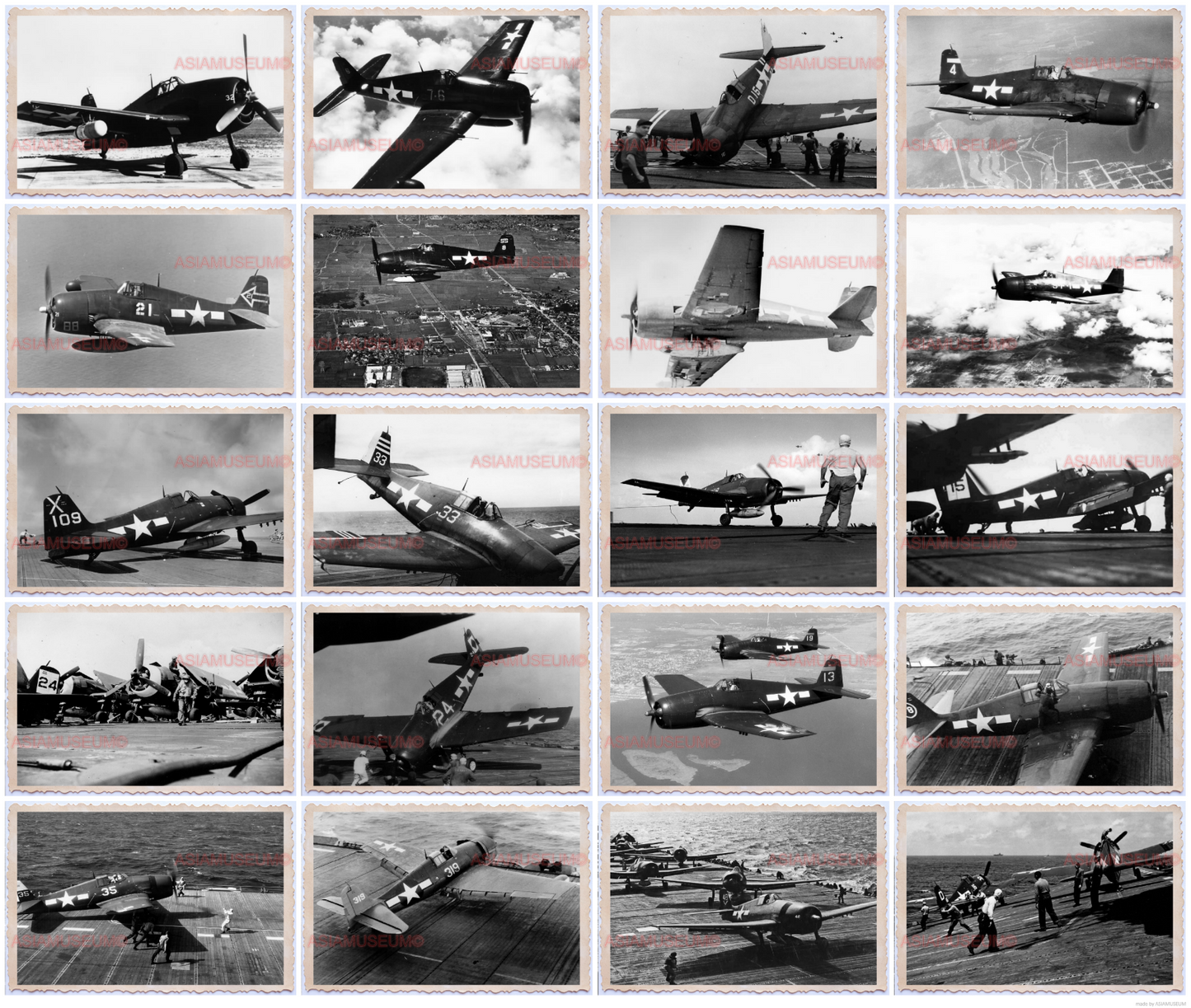 LOT 255pcs WW2 AMERICA Grumman Hellcat Aircraft Carrier NAVY Warship Old Photo