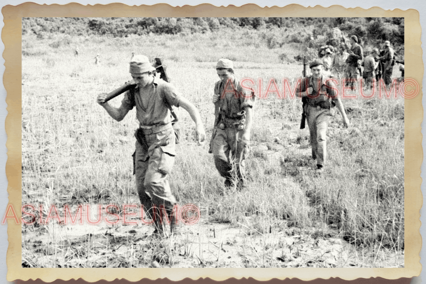 40s WW2 Vietnam FRANCE FRENCH COMMANDO ii VIET MINH ARMY OLD Vintage Photo 25865