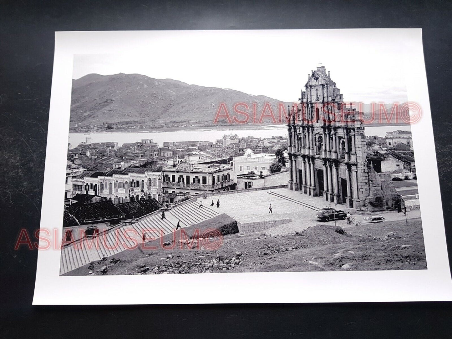 40's Macau Church Ruins St Paul's Cathedral Panoramic  Old Vintage Photo 澳门旧照片