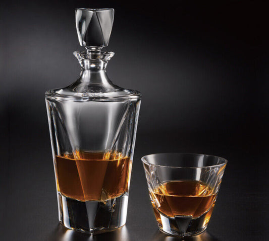15lb Authentic Set Crystal Decanter 6 Glass Bottle Whisky Wine Stopper cognac #5
