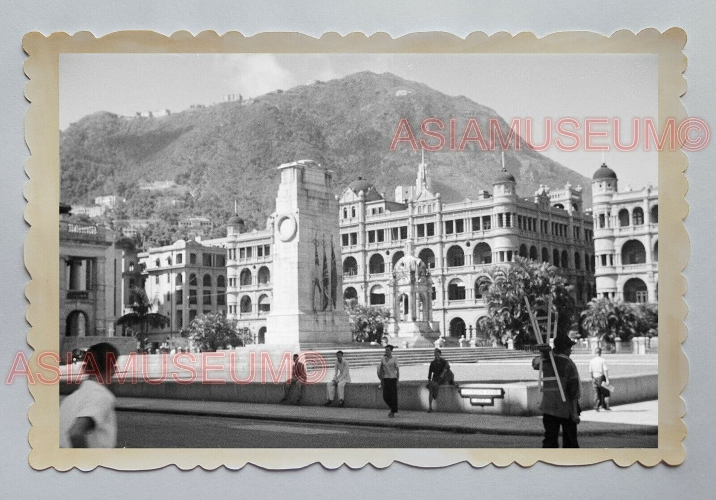 CENTRAL Statue Square and Prince's Building VINTAGE Hong Kong Photo 18240 香港旧照片