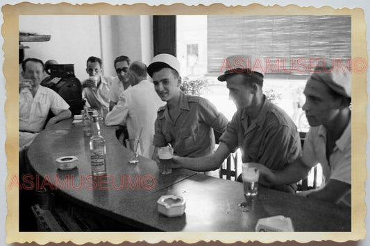 50s Vietnam War Saigon Ho Chi Minh Bar Sailor Army Cafe Shop Vintage Photo #1084