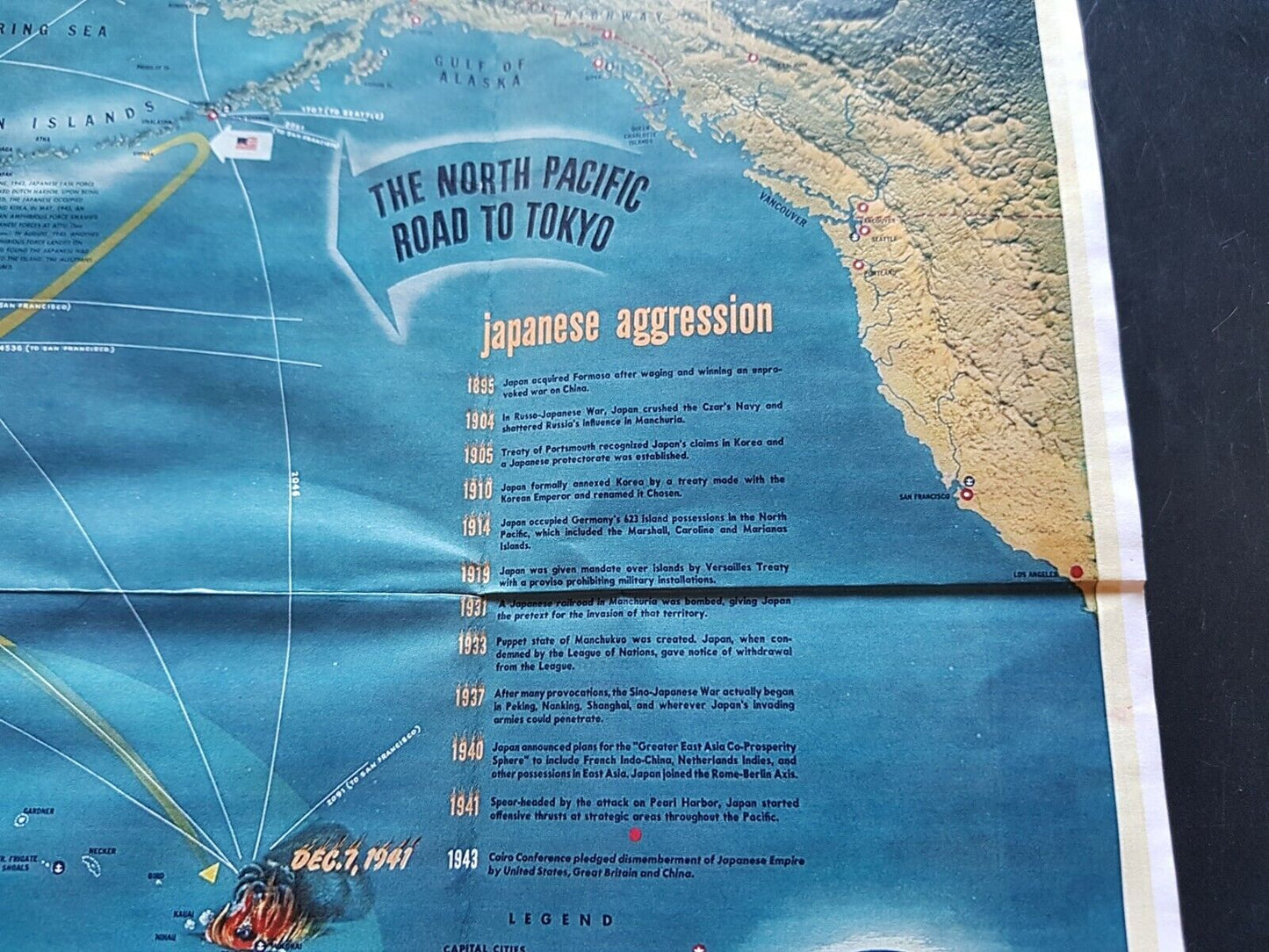 1944 WW2 AXIS PACIFIC WAR JAPAN NAVY USA AMERICA WARSHIP ASIA PROPAGANDA POSTER