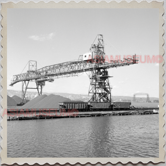 50s DULUTH PORT LAKE SUPERIOR MINNESOTA RAIL CARS VINTAGE USA AMERICA Photo 9202