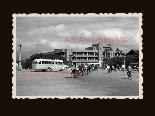 40's Bus Bicycle British Colonial Building Vintage Hong Kong Photo 香港旧照片 #2206