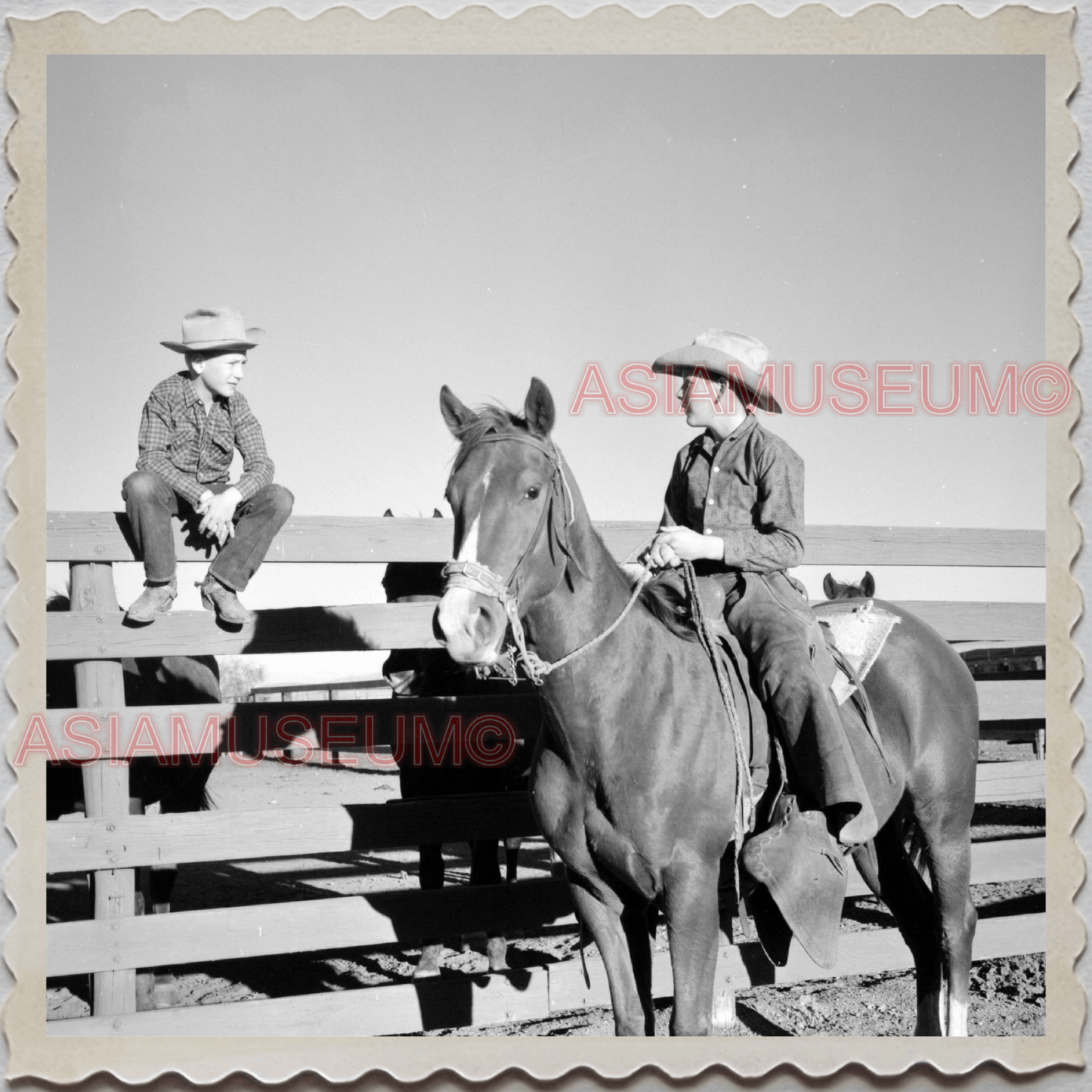 50s ALPINE CUYAMACA SAN DIEGO CALIFORNIA HORSE COWBOY VINTAGE USA Photo 8886