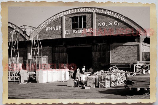 50s THAILAND BANGKOK FACTORY STORE WHARF EAST ASIATIC GOODS Vintage Photo 37151