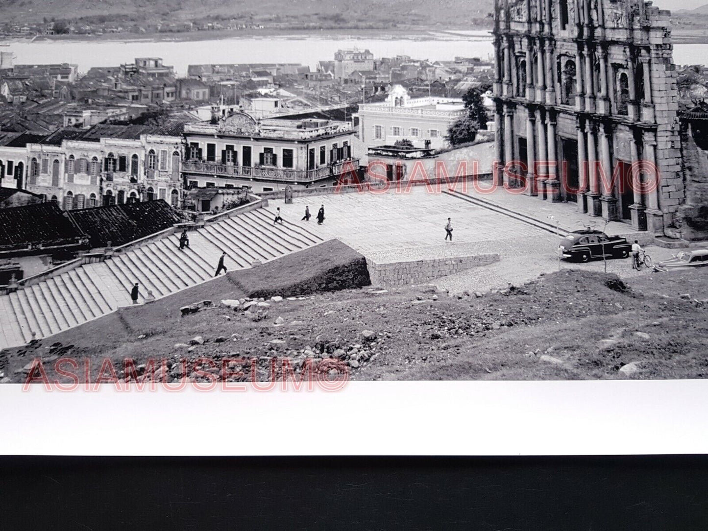 40's Macau Church Ruins St Paul's Cathedral Panoramic  Old Vintage Photo 澳门旧照片