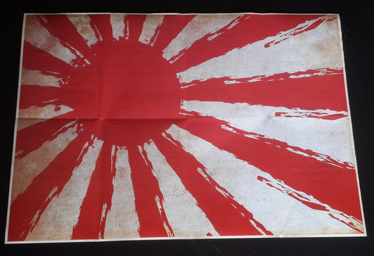 1942 WW2 AMERICA JAPAN PACIFIC WAR EMPIRE RISING SUN WAR FLAG  PROPAGANDA POSTER