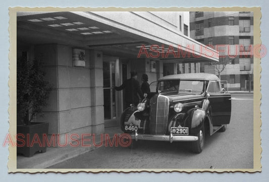 Picardie Hotel Classic Car Street B&W Vintage China Shanghai Photo 中国上海老照片 #134