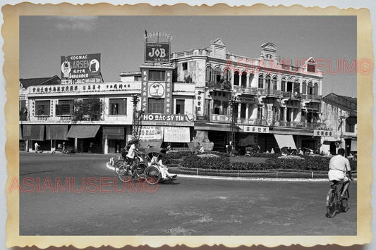 50s Vietnam War Saigon HO Chi Minh Traffic Shop Trishaw Sign Vintage Photo #1189