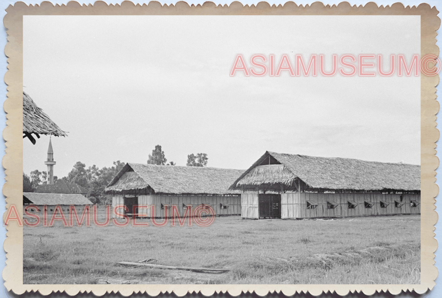 WW2 Village Silo Store Food Weapon Mosque Vintage B&W Old Singapore Photo 17627